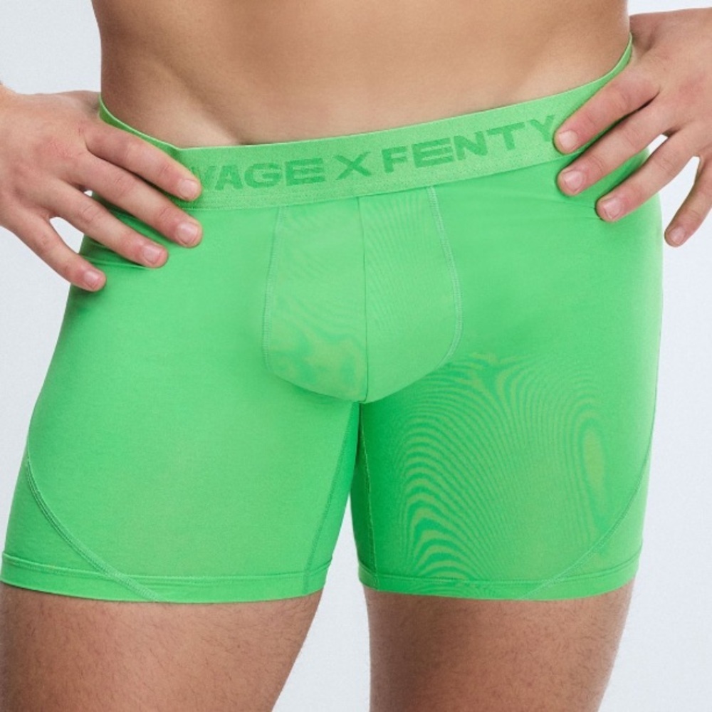 NWT Savage X Fenty SHADOW FIT BOXER BRIEFS Pure Green XS